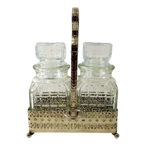 Mid 20th Century Vintage Double Pickle Condiment Castor