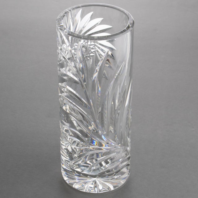 1970s Saint Louis France Etched Crystal Tumbler Vase For Sale - Image 5 of 11