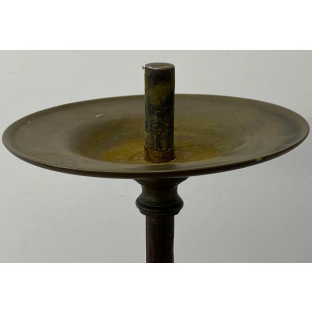 Black 19th Century Wrought Iron & Brass Torchere For Sale - Image 8 of 11