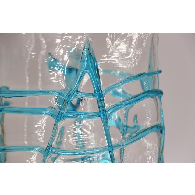 Glass Large Glass Vase, Fulvio Bianconi, Murano, Italian For Sale - Image 7 of 10
