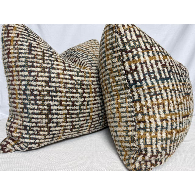 Transitional Osborne & Little "Caraballo Zemu" in Cream/Spice 22" Pillows-a Pair For Sale - Image 3 of 3