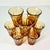 1930s Vintage Indiana Glass Co Art Deco Boho Chic Hollywood Regency Depression Era Amber Tumblers - Set of 8 For Sale - Image 5 of 11
