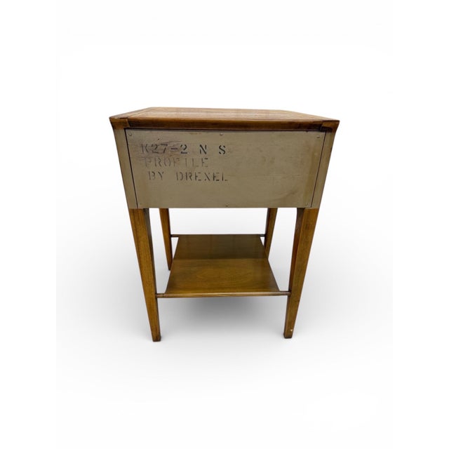 Mid-Century Modern Drexel "Profile" Walnut Nightstands - Set of 2 For Sale - Image 9 of 9