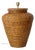 Vintage Hand-Woven Rattan Jar Table Lamp, 1980s For Sale