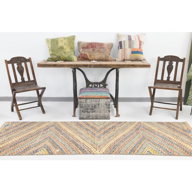 Vintage Wool Runner Kilim Rug For Sale - Image 3 of 11