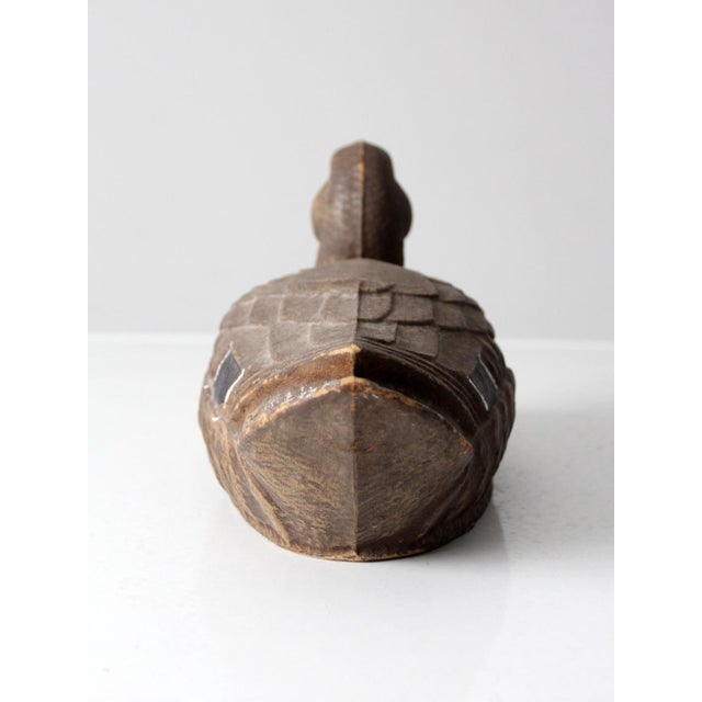 A vintage fiber decoy from the Ariduk line by General Fibre Company of St. Louis, Missouri. Made of molded fiber...