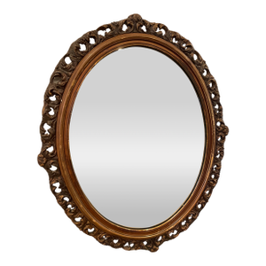 Mid 20th Century Carved Wood and Gilt Mirror