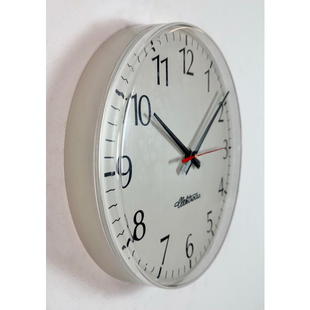 1990s Vintage Office Wall Clock from Elektročas, 1990s For Sale - Image 5 of 16