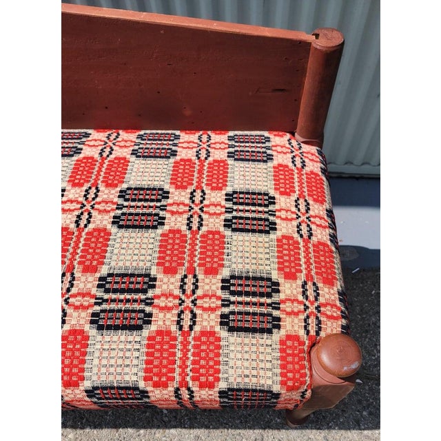 Red 19thc Early Original Red Painted Settee / Day Bed For Sale - Image 8 of 11