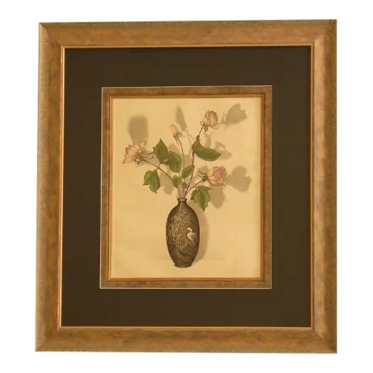 Matted & Framed Colored Print For Sale