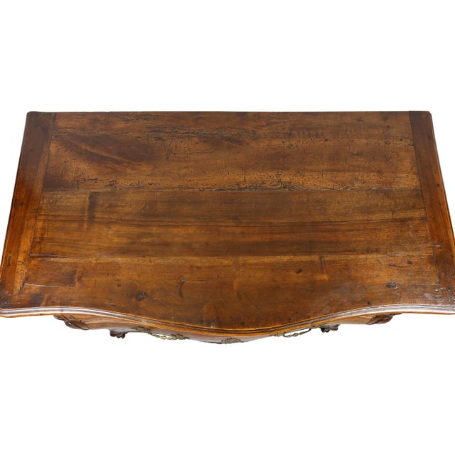French Provincial Louis XV Provincial Walnut Bombe Commode For Sale - Image 3 of 11