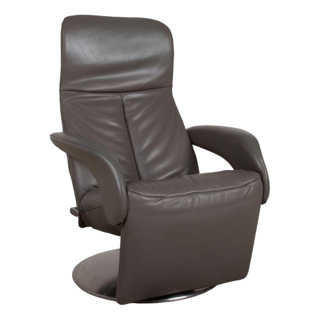 Symphony JR-7960 Lounge Chair in Grey Leather from Jori For Sale