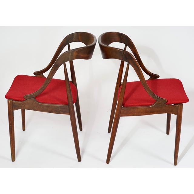 Mid-Century Modern Mid Century Vintage 1960s Danish Johannes Andersen for Uldum Mobelfabrik Set of 2 Dining /Accent Chairs For Sale - Image 3 of 10