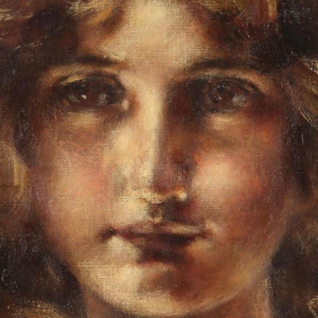 Luigi Conconi, Portrait Composition, Oil Painting on Canvas, Framed For Sale - Image 5 of 12