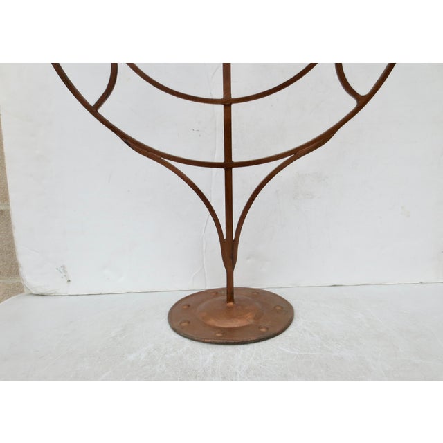 Large Arts and Crafts Iron Menorah For Sale - Image 10 of 10