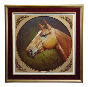 Marco Antonio Zepeda- Portrait of a Thoroughbred Horse -Oil Painting