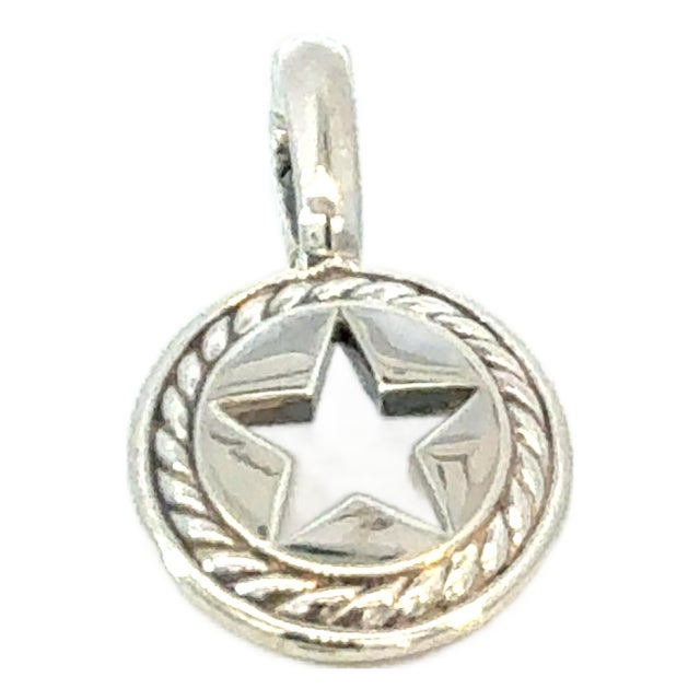 1990s David Yurman Star Amulet Pendant Sterling Silver Estate For Sale