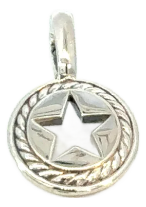 1990s David Yurman Star Amulet Pendant Sterling Silver Estate