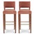 *Sold as a pair* *Two pairs available* These leather barstools have a padded seat and padded back and are sooo...