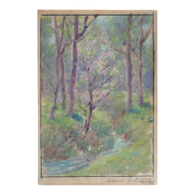 Vintage 1924 Dawson Dawson-Watson Forest Stream Painting For Sale
