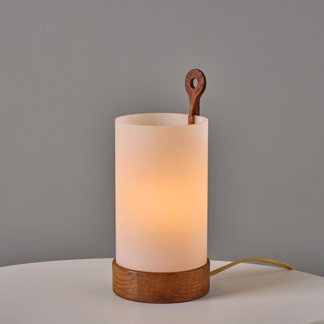 Luxus 1950s Teak and Perspex Wall or Table Lamp by Uno and Östen Kristiansson for Luxus For Sale - Image 4 of 15