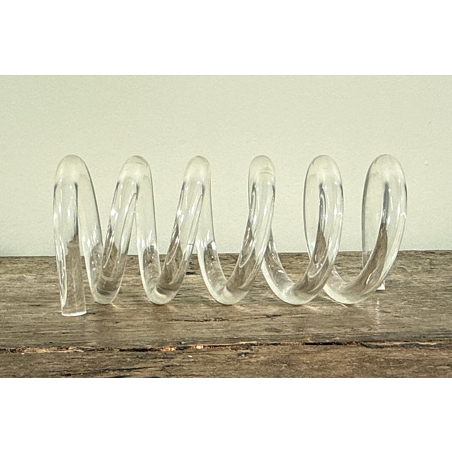 Dorothy Thorpe Mid Century Modern Dorothy Thorpe Style Lucite Spiral Letter Holder Desk Accessory For Sale - Image 4 of 7