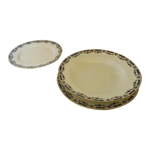 Early 20th Century Classic French Limoges Porcelain Dinner & Salad Plates- 8 Pieces