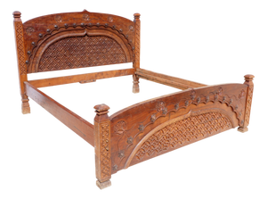 Vintage Double Bed, Swat-Tal, Pakistan, 1950s
