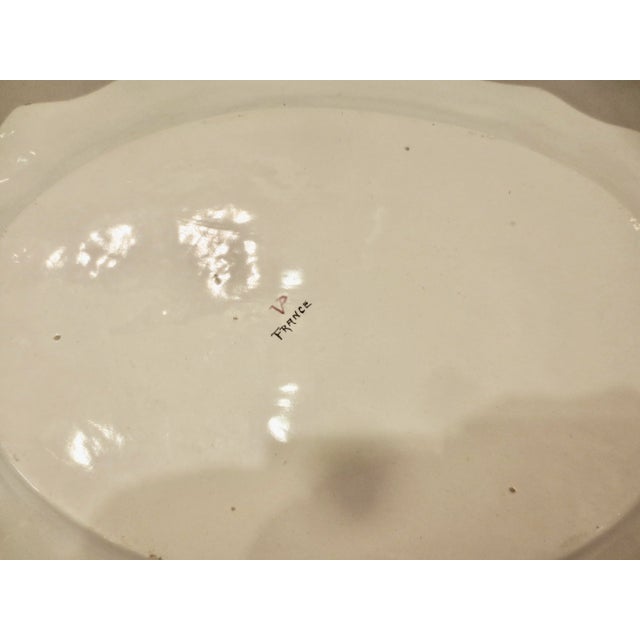French Faience Serving Tray Vp Veuve Perrin For Sale In New York - Image 6 of 6