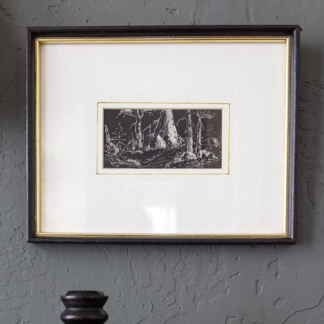 Printmaking Materials California Landscape Etching by Ruth Abernethy of Green Valley Lake For Sale - Image 7 of 10