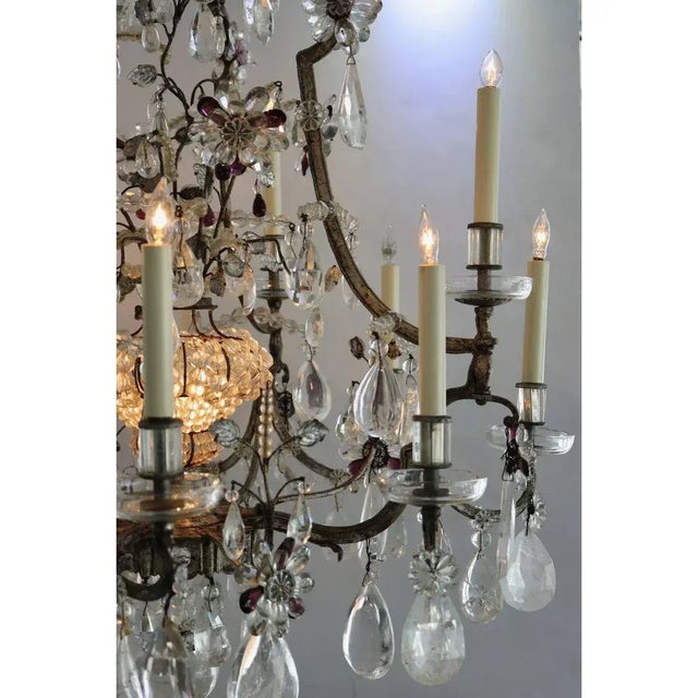 Early 20th Century Maison Bagues Rock Crystal Chandelier For Sale - Image 5 of 15