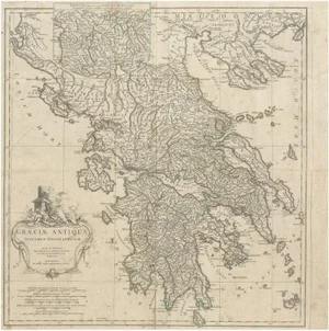 Large Scale Map of Greece with Inset Map of Macedonia, 1786