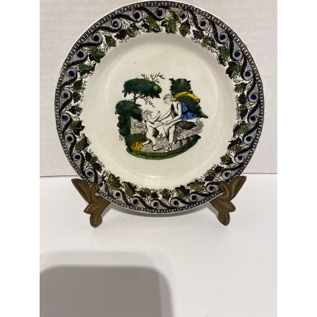 Set of 4 Antique French Creil Et Montereau Attributed Small Plates For Sale - Image 6 of 11