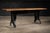 Industrial Industrial Table on Antique Cast Iron Base For Sale - Image 3 of 15