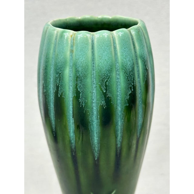 Vintage Green Usa Vase For Sale - Image 4 of 8