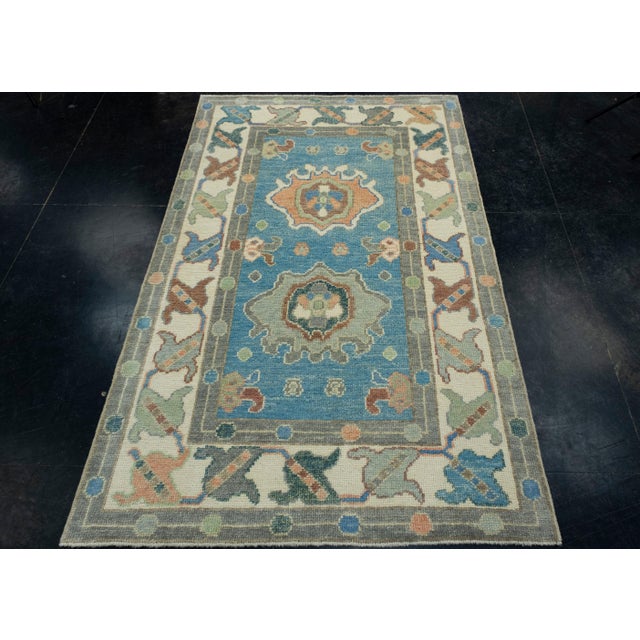 Turkish Oushak Rug 3'8" x 5'10" #17445 Explore a curated collection of hallway runners, wool rugs, and handmade...