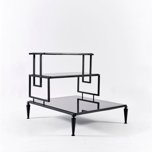 Global Views 3 Tier Granite & Metal End Table For Sale In Pittsburgh - Image 6 of 6