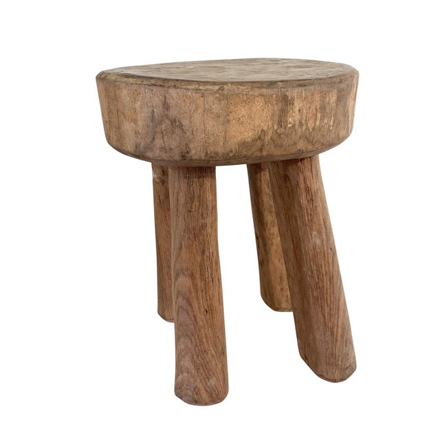 Wood Vintage African Carved Wood Milk Stool Hehe Gogo People Tanzania 11.5" H For Sale - Image 7 of 9