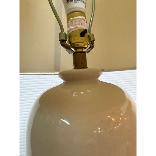 Eggshell Ginger Jar Eggshell Ceramic Table Lamps, Pair For Sale - Image 8 of 12