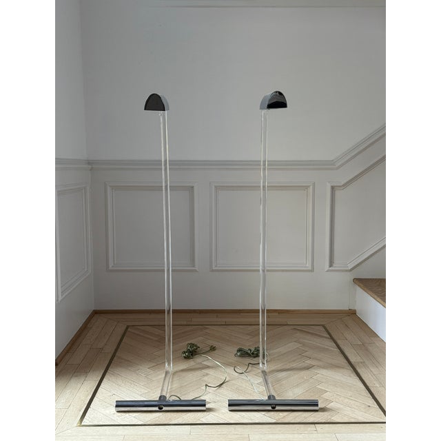 Mid-Century Modern Peter Hamburger Crylicord Floor Lamps for Kovacs - 1970s For Sale - Image 3 of 18