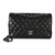 Black Quilted Lambskin Medium Classic Double Flap Bag For Sale