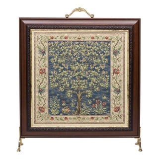 Tree of Life Blue Tapestry Firescreen For Sale
