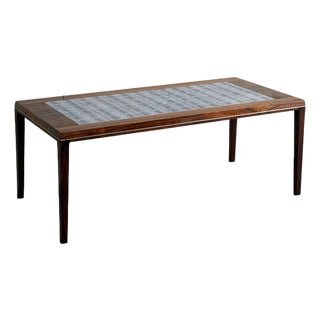 Danish Modern Rosewood & Tile Coffee Table by Vejle Møbelfabrik, Denmark, 1960s For Sale