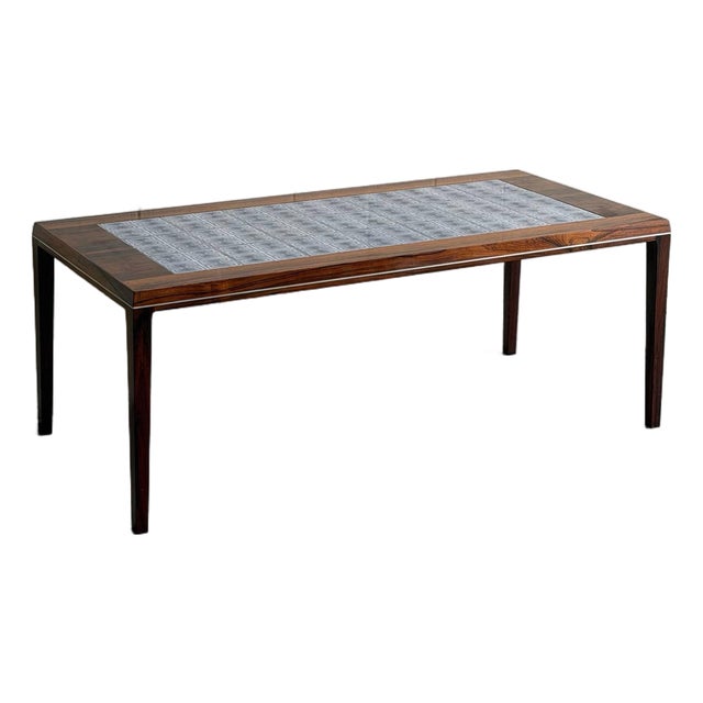 Danish Modern Rosewood & Tile Coffee Table by Vejle Møbelfabrik, Denmark, 1960s For Sale