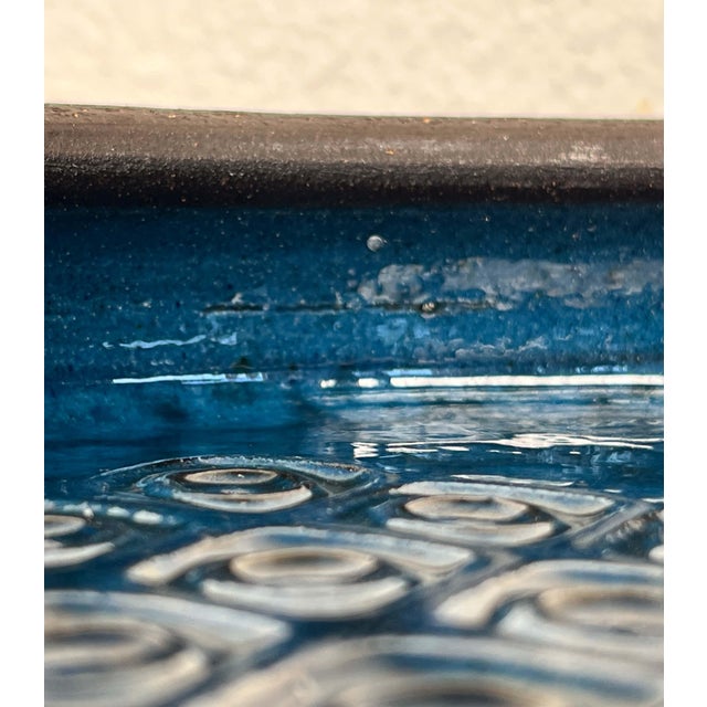 Large Mid-Century Modern Blue Danish Studio Pottery Bowl by Mogens Nielsen for Nysted Keramik, 1960s For Sale - Image 16 of 18