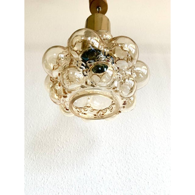 Bubble Glass Pendant Lamp by Helena Tynell for Glashütte Limburg, 1970s For Sale - Image 10 of 14