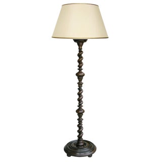 Spanish Colonial Walnut Designer Floor Lamp - Malaga by Randy Esada For Sale