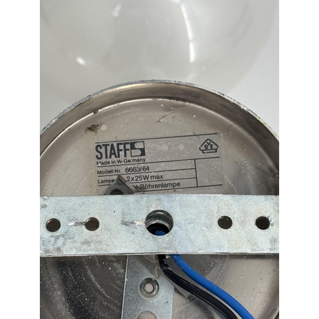 Silver Space Age Wall Lamp by Motoko Ishii for Staff, Germany, 1970s For Sale - Image 8 of 12