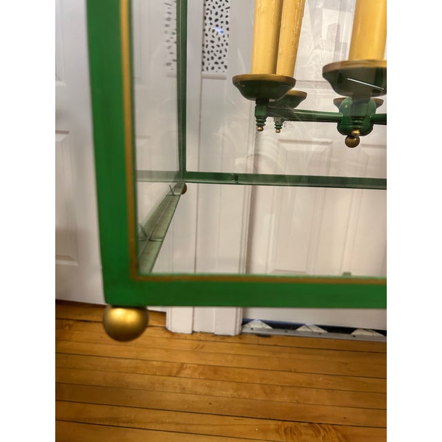 Contemporary Contemporary Large Green Lantern For Sale - Image 3 of 6