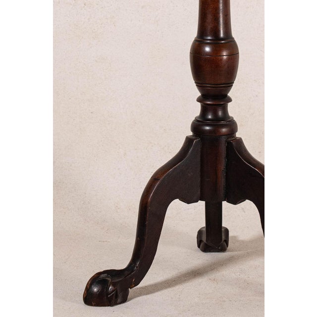 Antique English Mahogany Wine Table With Claw Feet
